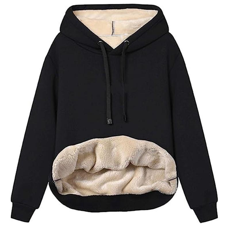 Осень и зима, новый женский плюшевый утепленный свитер с капюшоном, спортивная куртка-свитер