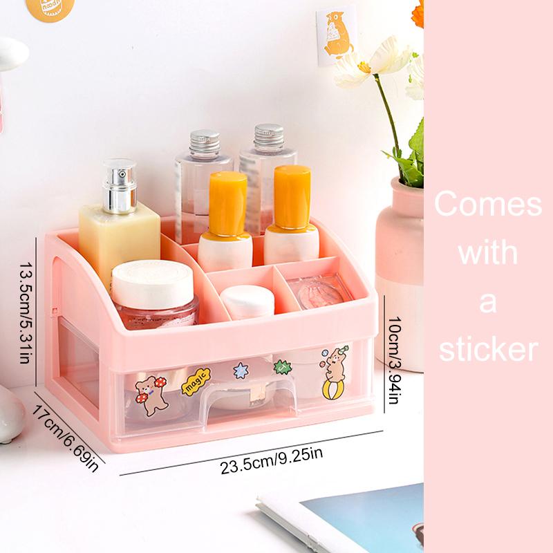 1 шт. Коробка для хранения, удобная полка для хранения, вместительный ящик, стильный прекрасный настольный органайзер для косметики, настольный макияж