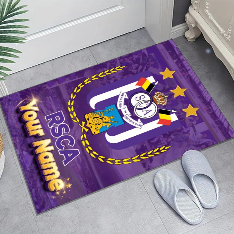 Anderlecht Design Area Rug Personalized Name- Non-Slip, Soft & Cozy Floor Mat for Living Room, Office - Indoor/Outdoor Carpet