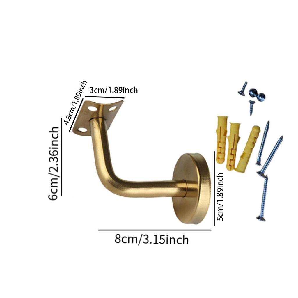 6x Banister Support Office Shopping Mall Home Improvement Guardrail Building with Screws Hardware Stairs Hand Rail Brackets