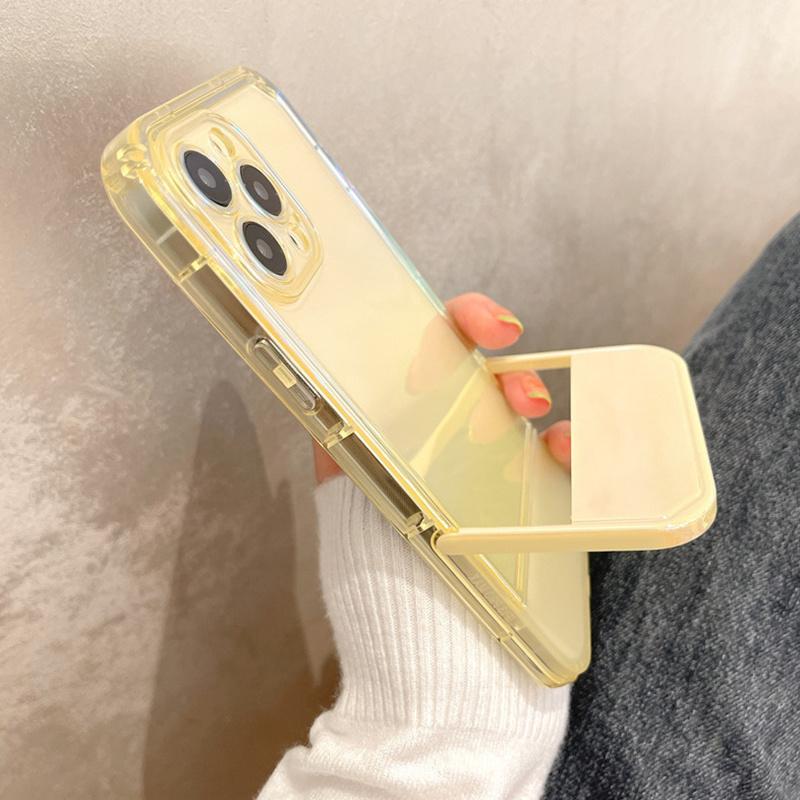 Чехол-держатель с лазерной подставкой Aurora для Iphone 13 12 11 Pro Max Xs Max Xr X 13pro 11, прозрачный противоударный бампер, задняя крышка