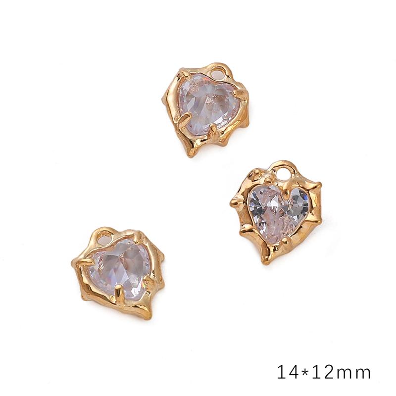 Подвеска из алмазного сплава в форме сердца, звезды и луны, ожерелье, браслет, серьги, аксессуары для ювелирных изделий своими руками