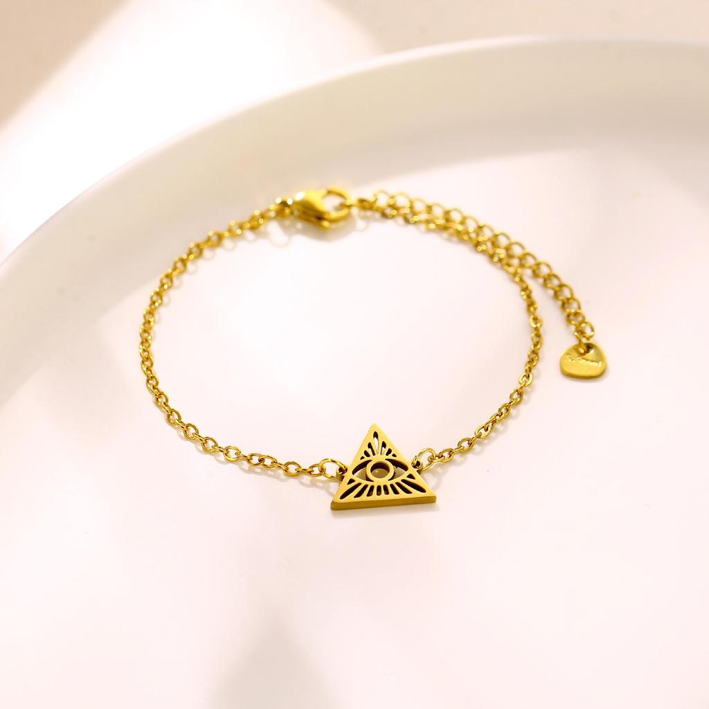 Треугольный браслет-глаз из нержавеющей стали - Хип-хоп Рок Ювелирные изделия