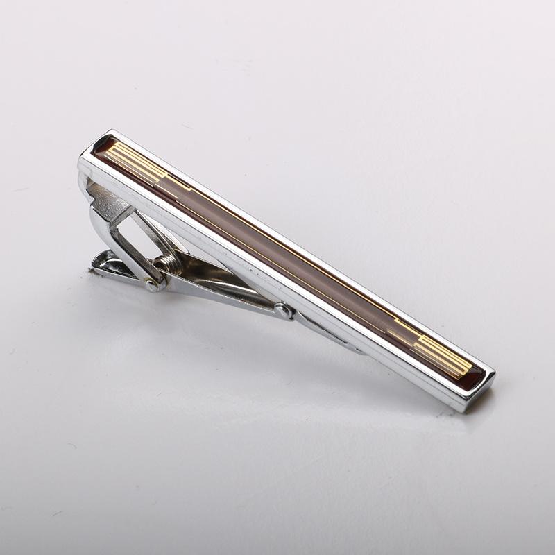 Зажим для галстука Матовый Зажим для воротника Мужской Формальный Деловой Золотой Серебристый Металлический зажим высокого класса