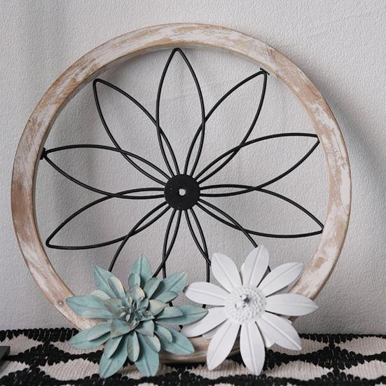 3 шт. Декор для стен в фермерском доме, деревянные деревенские цветочные украшения, настенное художественное украшение для гостиной, спальни, столовой