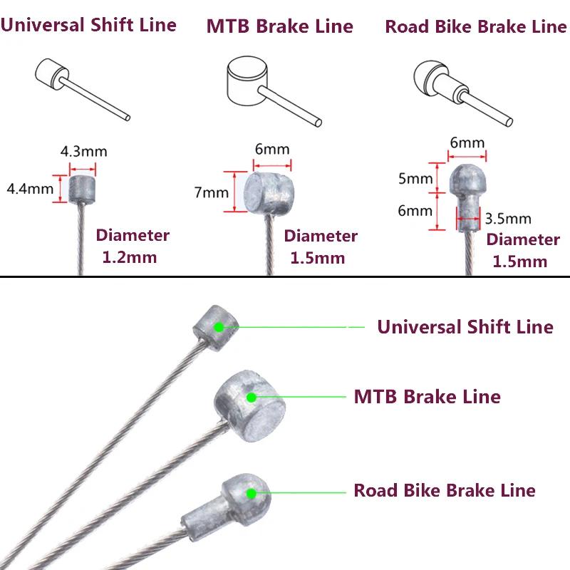 10/20PC Bike Cable Brake/Shift MTB Road Bicycle Cable Line 2100mm 1550mm 1700mm Cycling Brake Shift Wire Shifter Inner Line Part