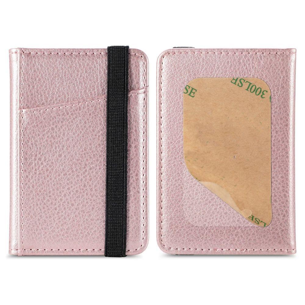 Leather Protective Sleeve Bracket Adhesive Back Sticker Phone Card Slot Mobile Phone Card Bag