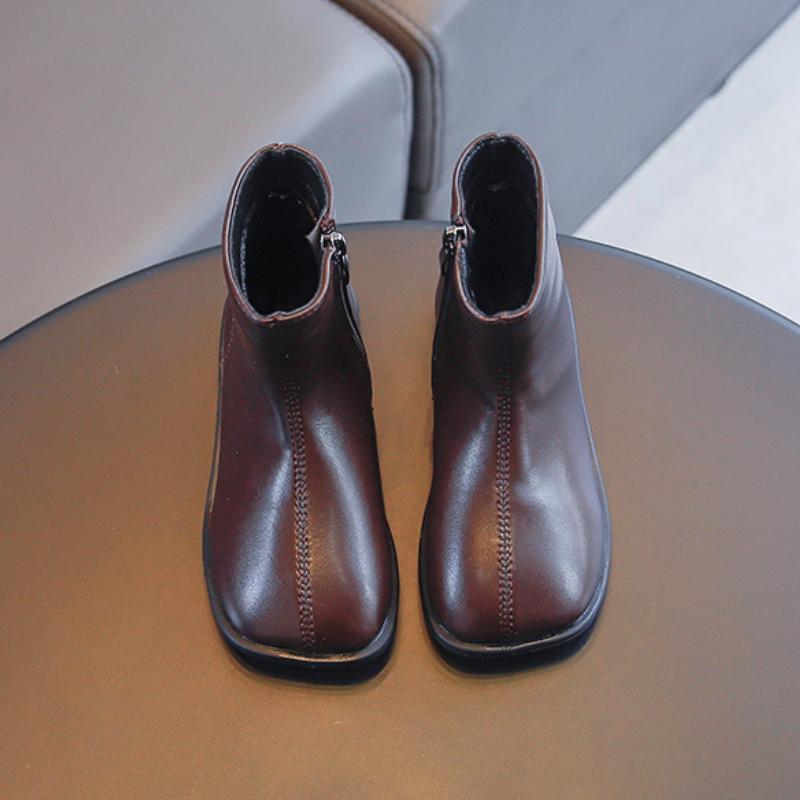 Детская обувь Ботинки для девочек Весна Осень Мальчики Повседневные Ботинки Челси Модные Черные Коричневые Универсальные Детские Нескользящие Ботинки