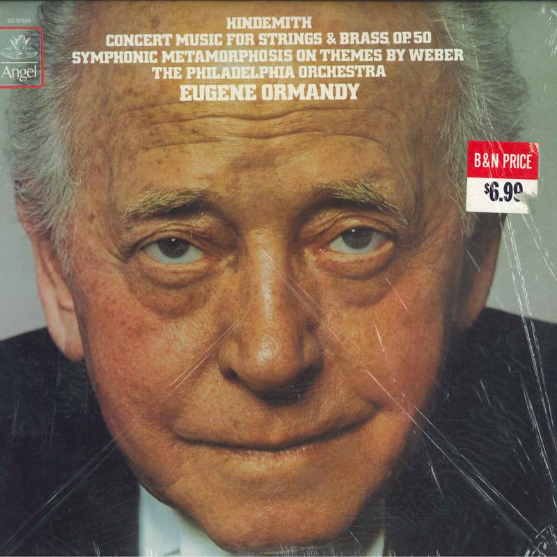LP Record EUGENE ORMANDY, THE PHILADELPHIA OR - Hindemith, Symphonic Metamorphosis  SZ37536 Angel Records 1979 US Classical Used