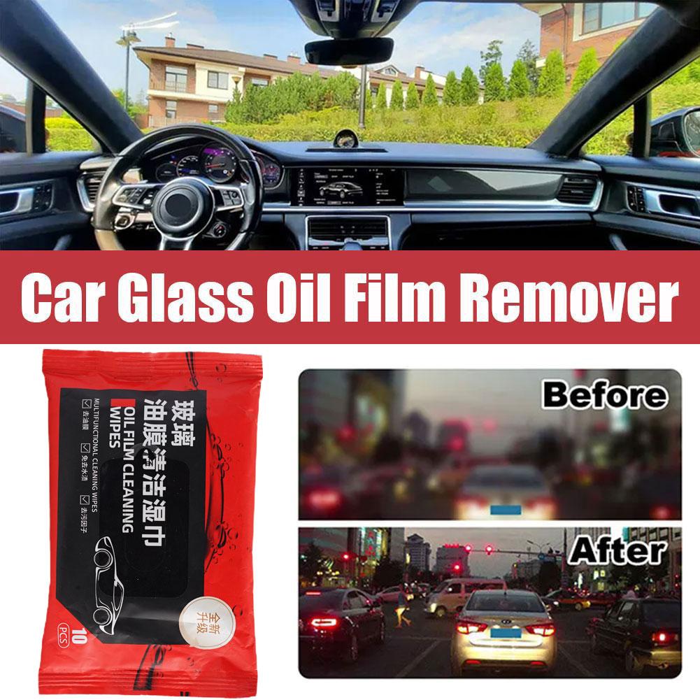 1-10Pcs Car Glass Oil Film Removal Wipes Oil Film Cleaning Wipes Car Oil Stain Cleaner Vehicle Window Powerful Decontamination