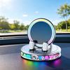 Беспроводная зарядка Автомобильный держатель для телефона с RGB подсветкой 15 Вт Магнитная подставка-зарядка для телефона Вакуумное крепление Держатель для зарядки телефона Автоаксессуары