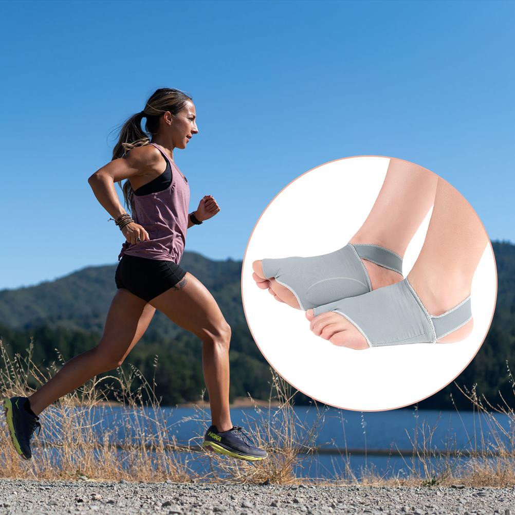 1 Pair 2 In 1 Arch Support Sleeve Brace Big Toe Hallux Valgus Corrector Ankle Arch Brace Wrap with
