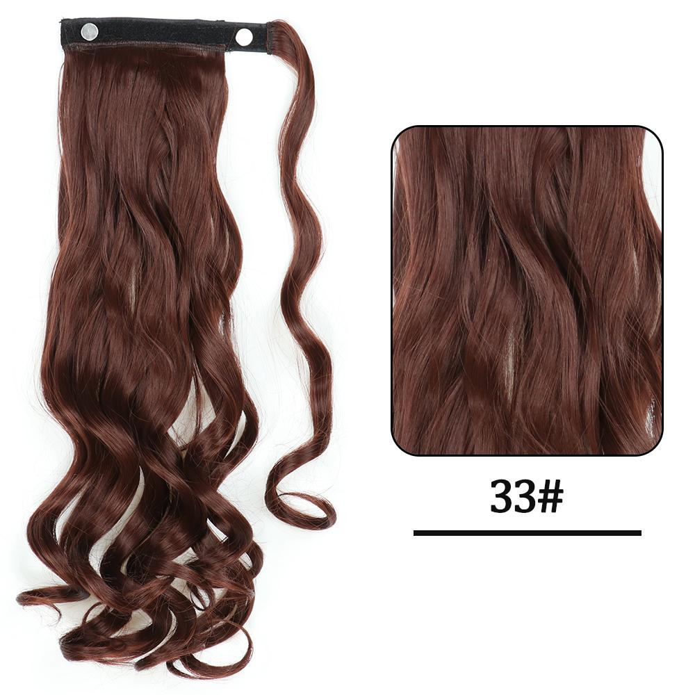 Women Fashion Long Wavy Ponytail Synthetic Fiber Natural Wavy Wrap Around Hair Extensions Daily Wear Long Wavy Hairpiece