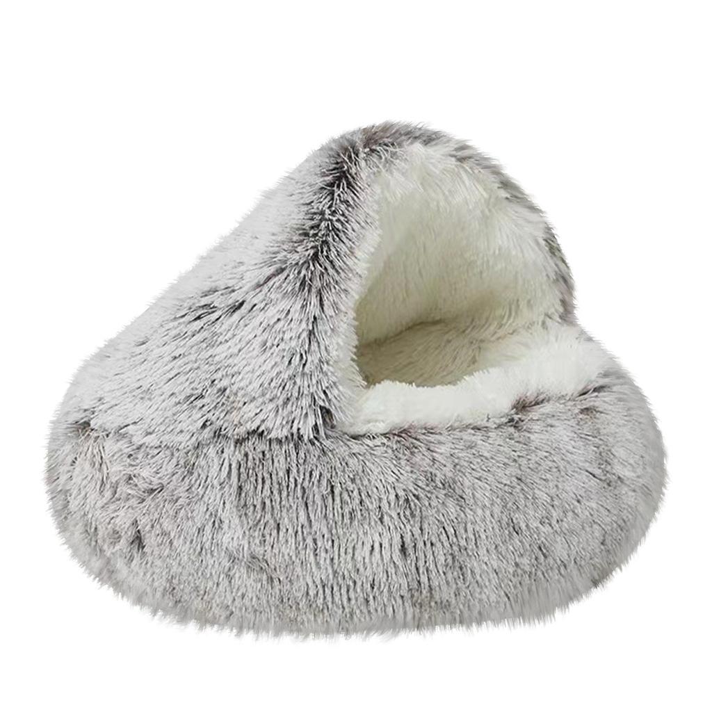 Круглая кошачья кровать, кошачий коврик, кошачья кровать, удобная моющаяся спальная корзина, плюшевый домик