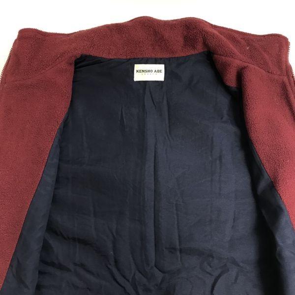 KENSHO ABE SPORTS Флисовый жилет на молнии винно-красный размер 5 L XL Япония(ИСПОЛЬЗОВАЛ)