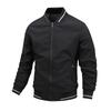 Men's Spring and Fall Single Layer Windproof Light Casual Jacket Zipper Stand-up Collar Jacket Office Jacket