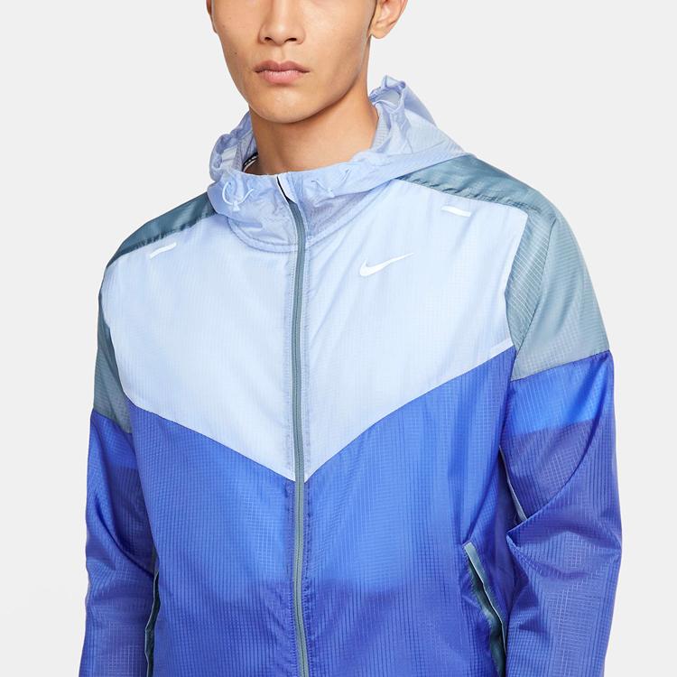 Nike Windrunner Тканая беговая куртка с цветными блоками Мужские куртки Синие CK6342-430
