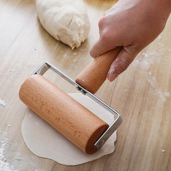 Скалка с антипригарным покрытием, деревянная кухонная скалка для раскатки теста