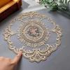 28cm Lace Embroidered Vintage Lace Placemat Cover Towel Tea Table Mat Decorative Ornament Tablecloth Flag
