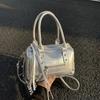 Винтажная однотонная сумка через плечо большой вместимости