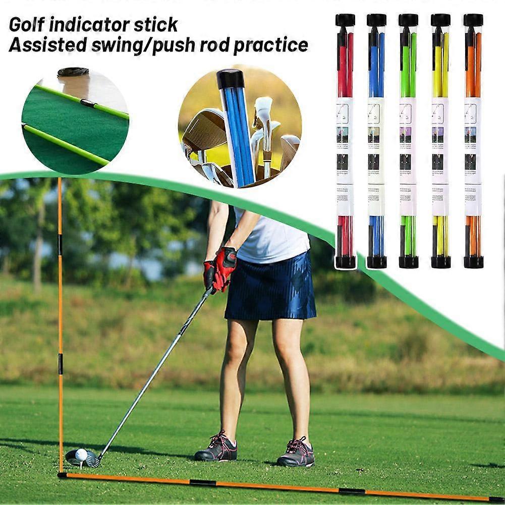 48" Golf Alignment Stick Rod Pole Full Swing Training Setting Practice Folding