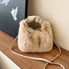 Plush Shoulder Bags for Femme Luxury Designer Soft Winter Ladies Clutch Purse Handbag Fashion Female Crossbody Underarm Bag