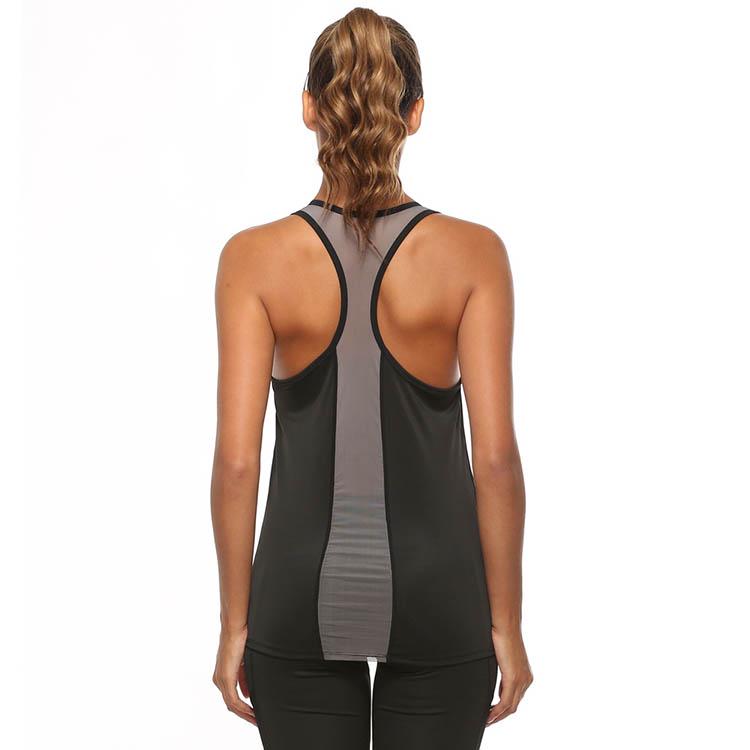 Back Mesh Breathable Yoga Vest Women Sleeveless Athletic Workout Top Fitness Gym Running Sport Shirt