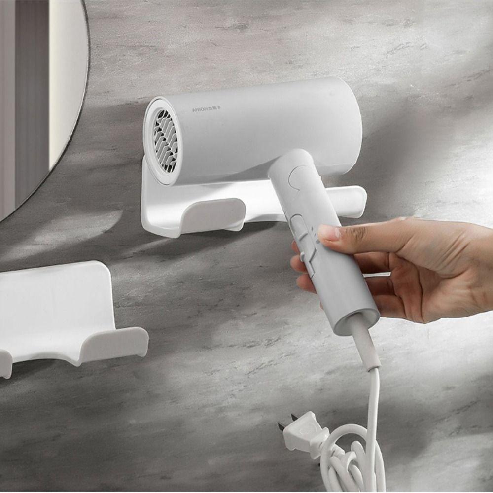 Wall Mounted Dryer Hair Stand Bathroom Organizer Self Adhesive Shelves  Bathroom Accessories