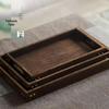Rectangular Carbonized Paulownia Wood Tea Tray - Solid and Creative Design for Kung Fu Tea Rituals