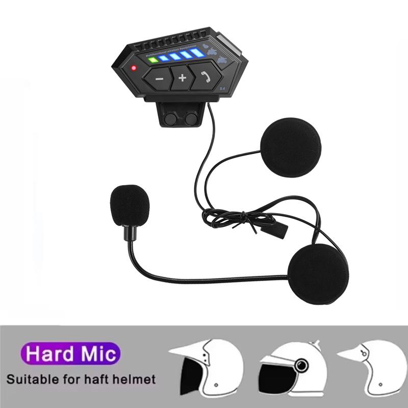 BT12 2X Motorcycle Helmet Headset Bluetooth 5.4 Earphone Wireless Handsfree Waterproof Noise Reduction Voice Control For Moto