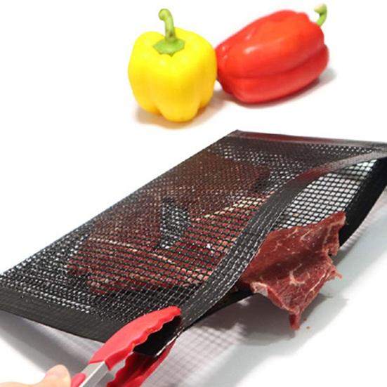 Сетчатый мешок для гриля, антипригарный многоразовый мешок для гриля на открытом воздухе, термостойкие аксессуары для гриля для барбекю, овощи, мясо, газовые угольные курильщики, электрические грили