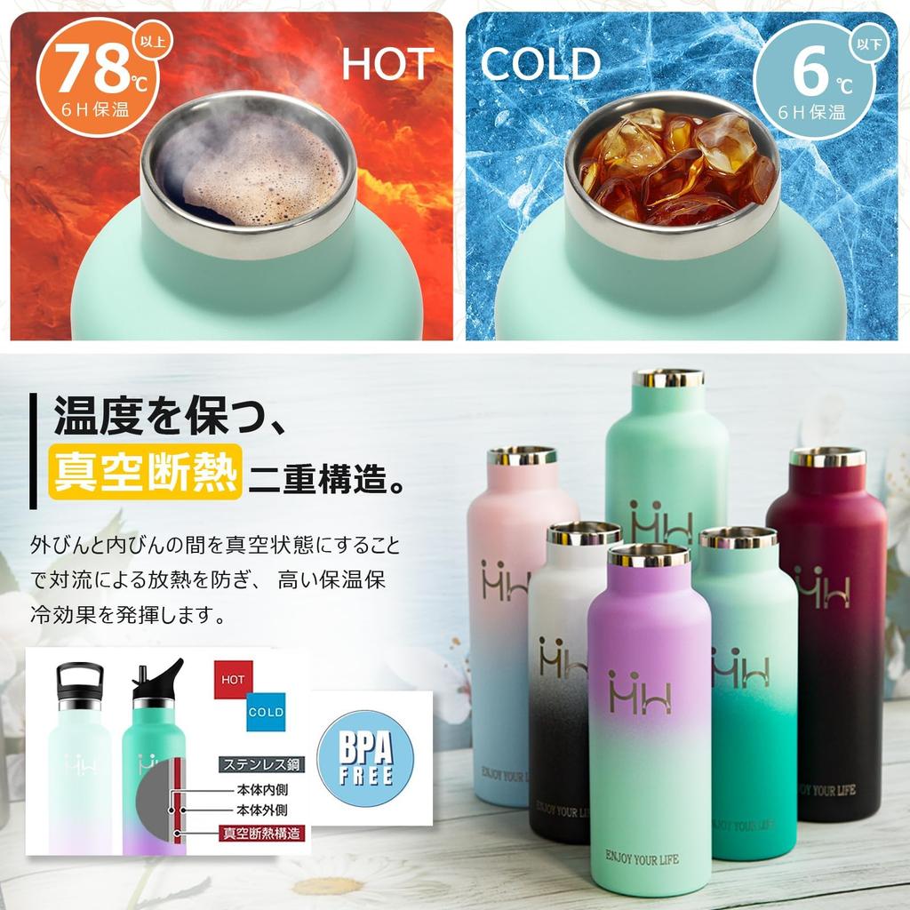 Термос BOONSHAK из нержавеющей стали объемом 1000 мл, бутылка для воды объемом 1 литр, термоизоляционная бутылка с вакуумной изоляцией и соломинкой, широкое горлышко, легко моется