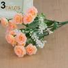1 Bouquet Simulation Rose No Watering Vivid Ornamental Bright Color Artificial Flowers Home Beautification