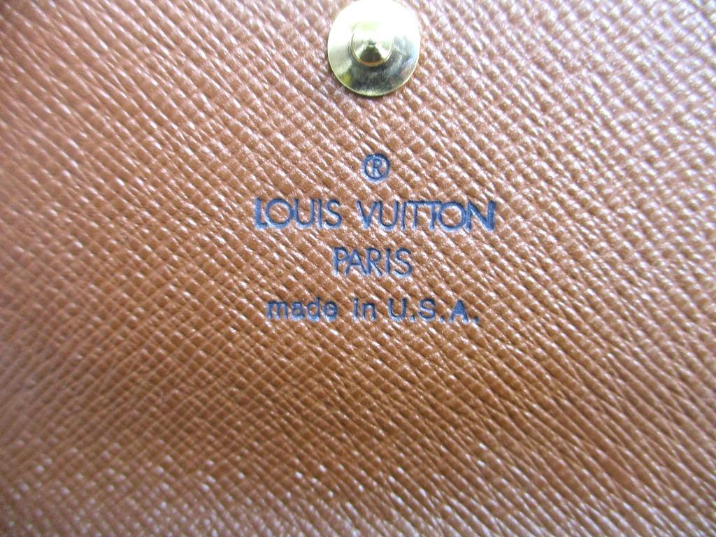 Authentic LOUIS VUITTON Monogram Brown Leather Bifold Wallet Compact Wallet #b124 Open box