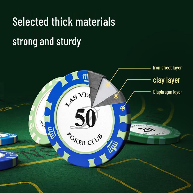 Набор глиняных фишек для покера Wangjing