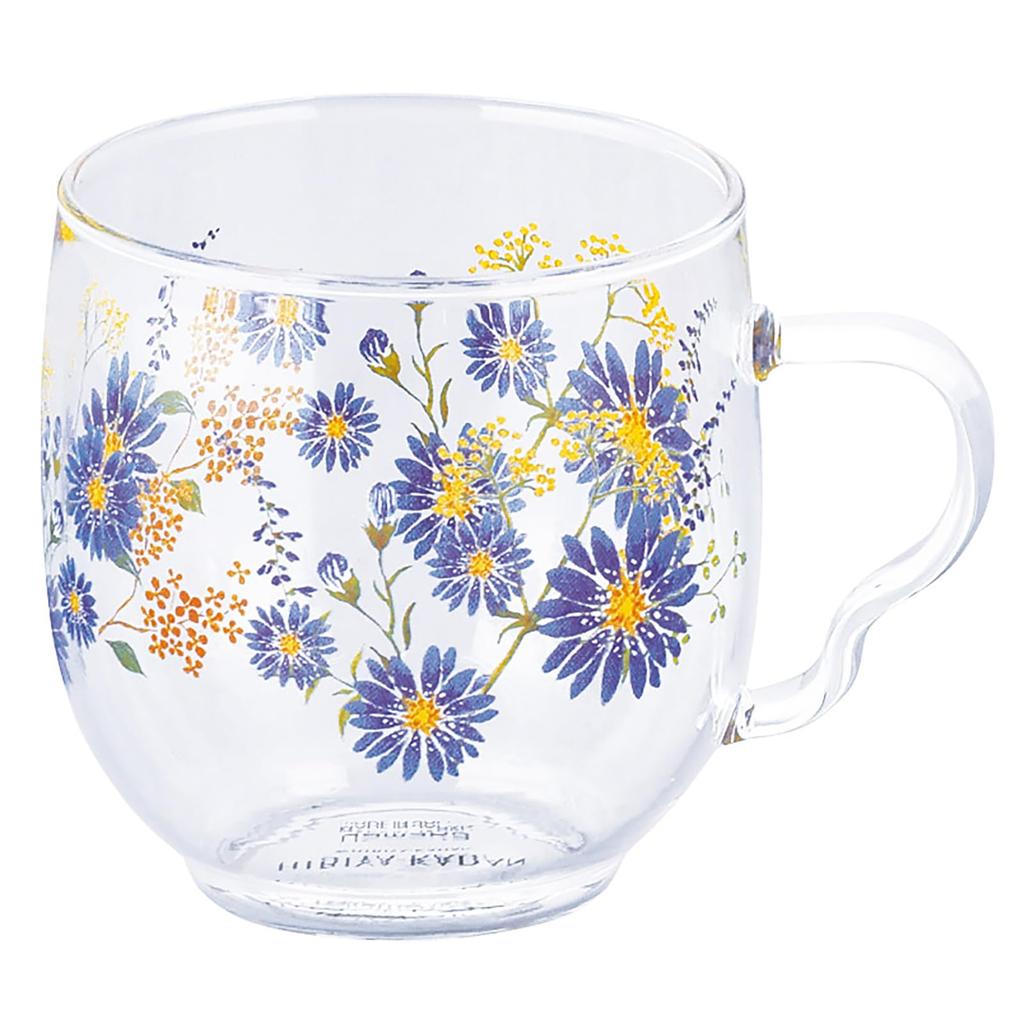 Yamaka Shoten X Language of Glass Mug 270ml Diameter 8 X 8cm Hibiya Kadan FLORIOGRAPHY Microwave Safe Day Gift Birthday Gift Miscellaneous Goods