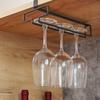 Punch-free Inverted Iron Art Hanging Wine Glass Rack for Home Bar Storage