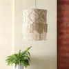 Boho Braided Lampshade Handmade Macrame Bohemian Lamp Shade Cotton Rope Hanging Lamp Shade for Bedroom Living Room Decor