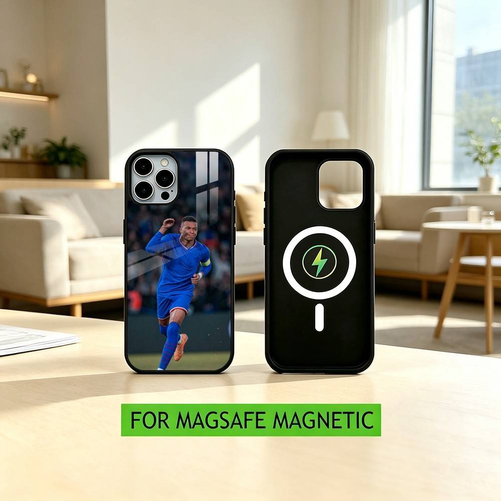 Чехол для телефона F-Football Star MbappeS-S для iPhone17,16,15,14,13,12,11 Plus,Pro Магнитный для беспроводной зарядки Magsafe