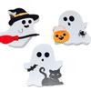 3Pcs Cute Ghost Decorations For Halloween Party Home Shelf Display (Note Size)
