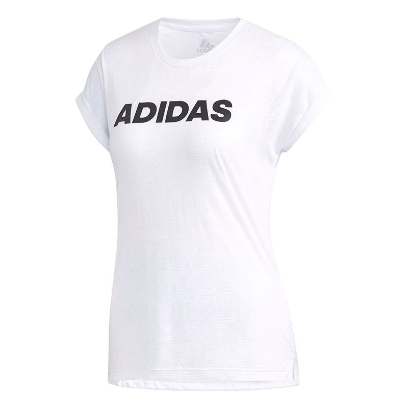 Adidas T Shirts Women's White Crew Neck Moderate EK4713