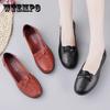 Shoes Women's Leather Shoes Non-slip Breathable Single Shoes Soft Sole Comfortable Flat Shoes Spring and Autumn Work Shoes