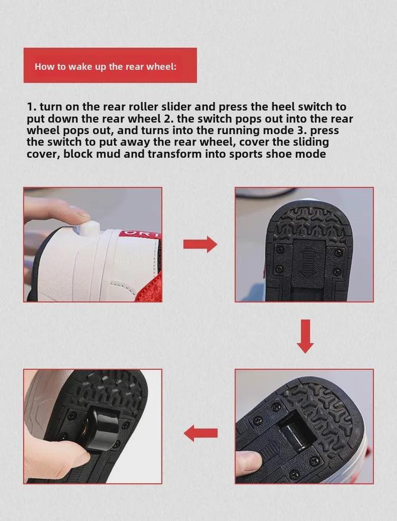Двухколесные кроссовки для мальчиков с коньками для занятий спортом на открытом воздухе
