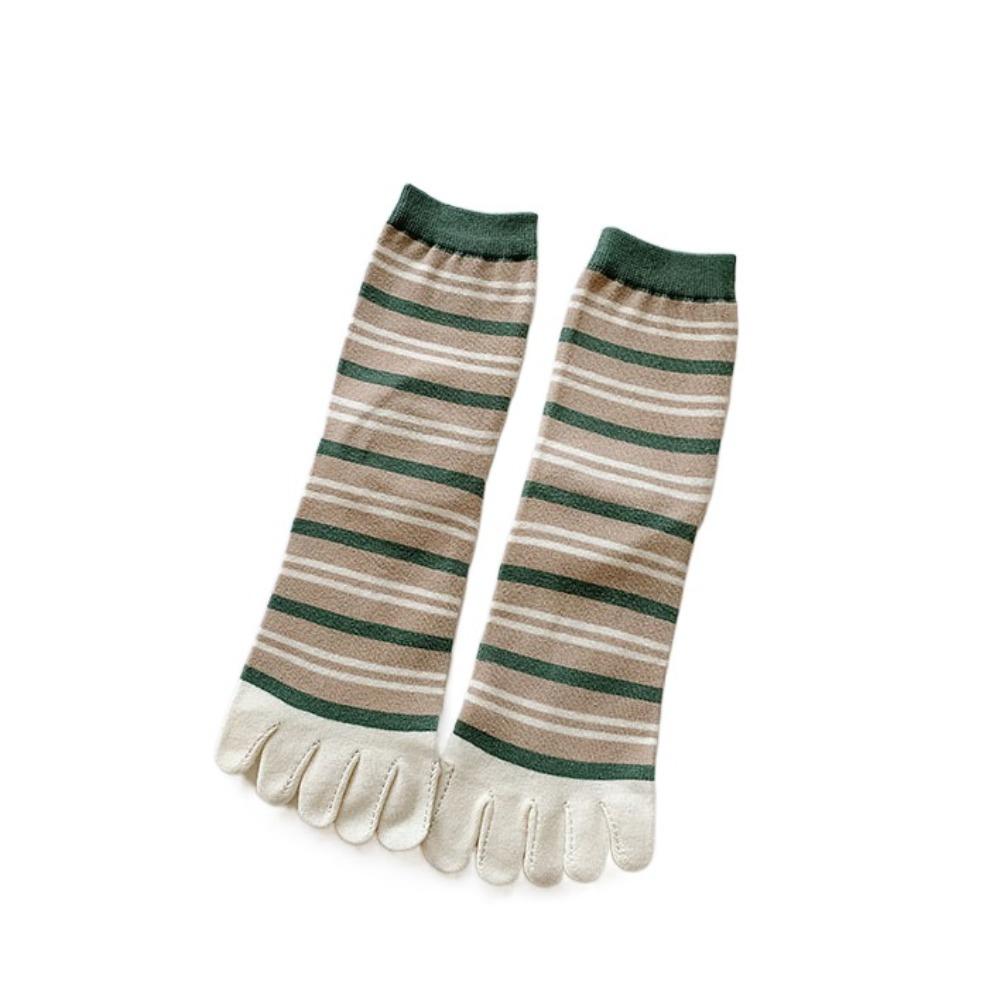Breathable Five Finger Tube Socks Flower Toe Mid-calf Socks Soft Split Toe Short Socks  Daily