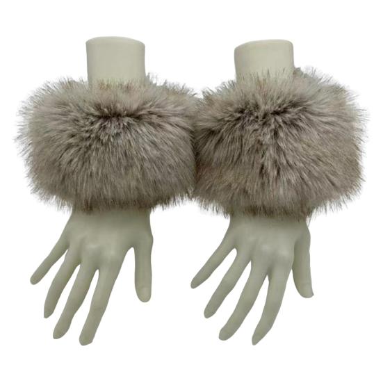 1 пара искусственных меховых напульсников, пушистые женские плюшевые манжеты, ветрозащитный тепловой аксессуар для курток и свитеров