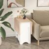 Foldable Dining Table Drop Leaf Folding Desk Side Console With Storage Shelf For Kitchen Dining Room