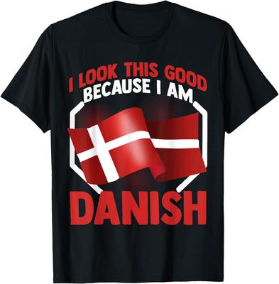 Датский Подарок Дания Мужчины Женщины Danmark Праздник Гордые Дети Футболка Унисекс Хлопок Мужская Одежда