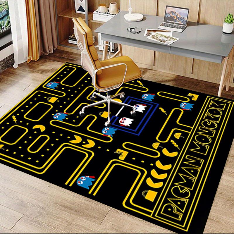 1pc Pacman Mongkok Adventure Carpet for Playroom Bedroom Living Room Sofa Home Decor,kids Game Area Rug Non-slip Floor Mat Y730141
