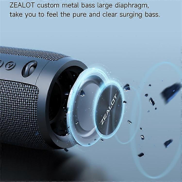 Bluetooth-динамик ZEALOT S51Pro 40 Вт, водонепроницаемый IPX5, 3D стереобас, портативный динамик с ремешком