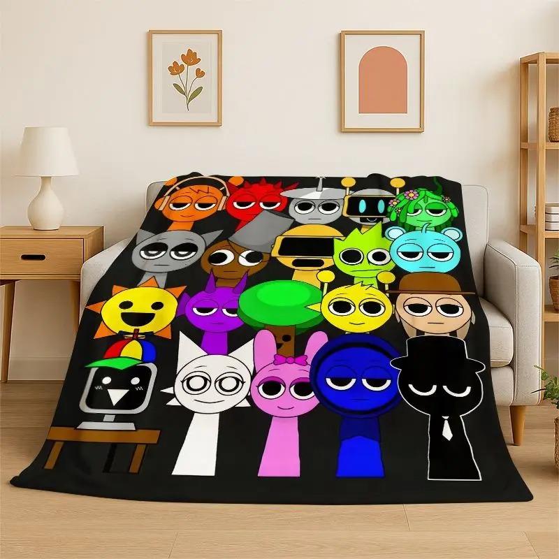Super Soft Flannel Blanket Cartoon S-Sprunki Game Comfortable Bedding Sofa Cover Home Decor Gift Teen Boys Girls Children